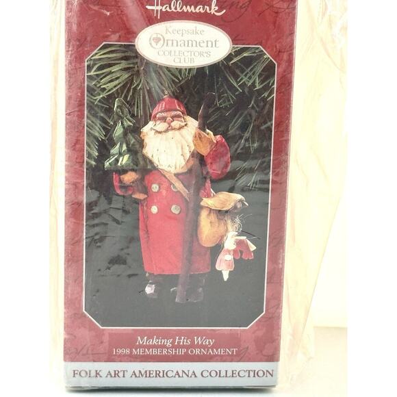 VTG Hallmark Keepsake 1998 Making His Way Santa Christmas Ornament - Picture 1 of 3